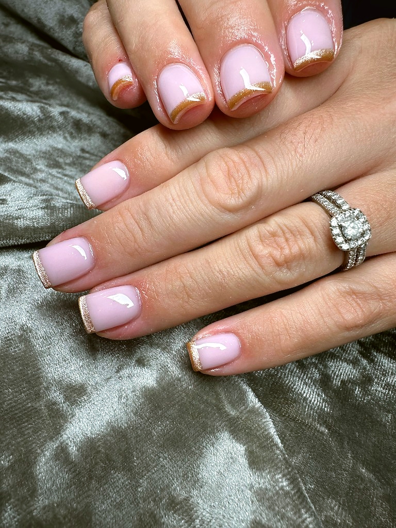 Rose gold French tips by Popsiesnails
